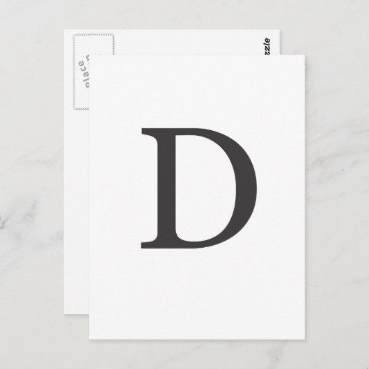 "de letter D" Briefkaart (Voorkant / Achterkant)