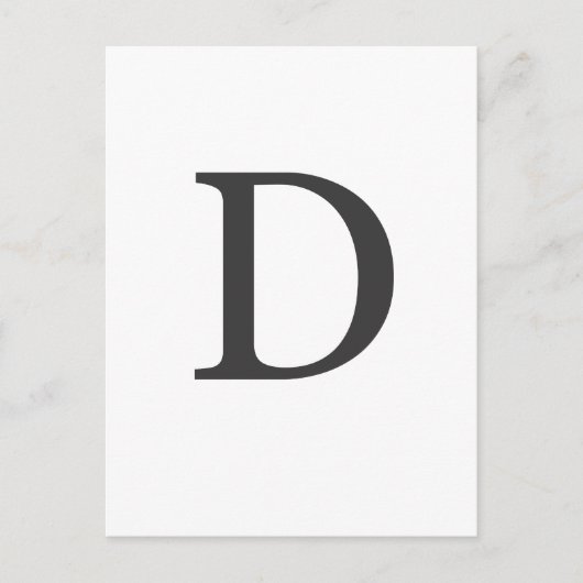 "de letter D" Briefkaart (Voorkant)