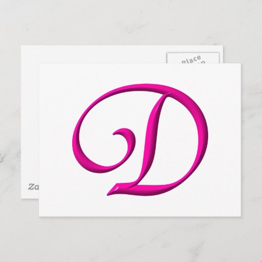 De letter D Briefkaart (Voorkant / Achterkant)