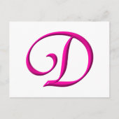 De letter D Briefkaart (Voorkant)