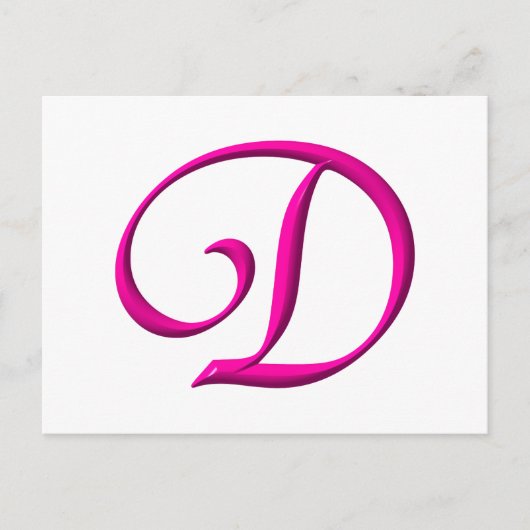 De letter D Briefkaart (Voorkant)