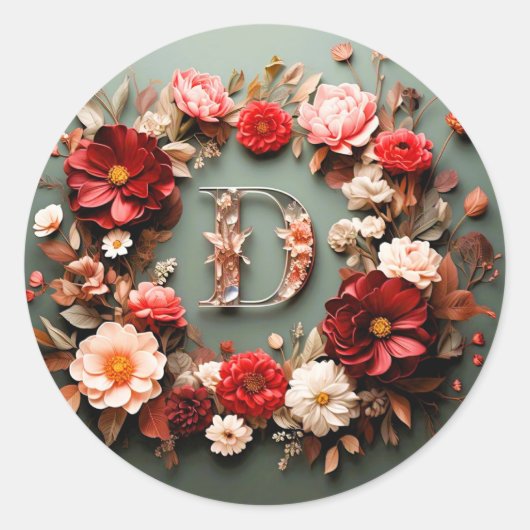 De letter D envelop Sticker (Voorkant)