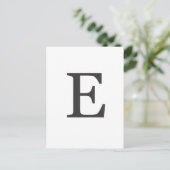 "de letter E" Briefkaart (Staand voorkant)