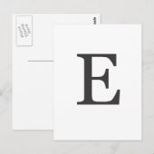 "de letter E" Briefkaart (Voorkant / Achterkant)