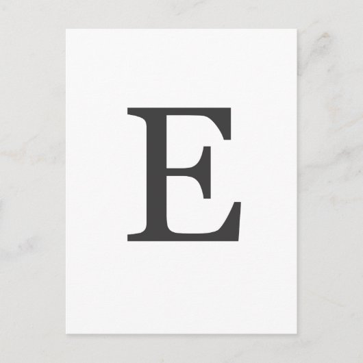 "de letter E" Briefkaart (Voorkant)