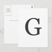 "de letter G" Briefkaart (Voorkant / Achterkant)