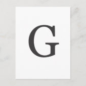 "de letter G" Briefkaart (Voorkant)