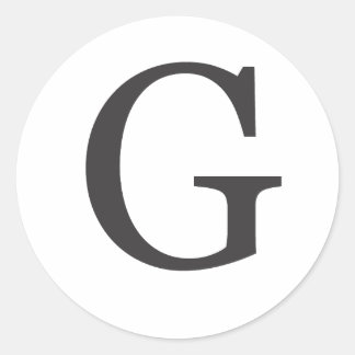 "de letter G" Ronde Sticker