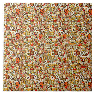De LETTER G STEREOGRAM 4.25x4.25, 6x6 inches Tegeltje