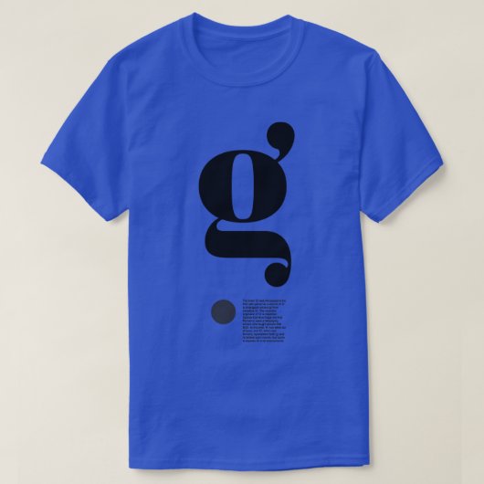 De letter g t-shirt (Design voorkant)