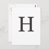 "de letter H" Briefkaart (Voorkant / Achterkant)