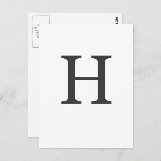 "de letter H" Briefkaart (Voorkant / Achterkant)