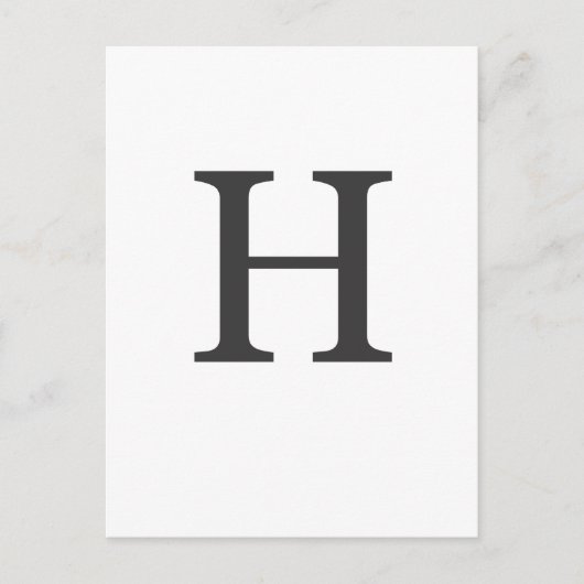"de letter H" Briefkaart (Voorkant)