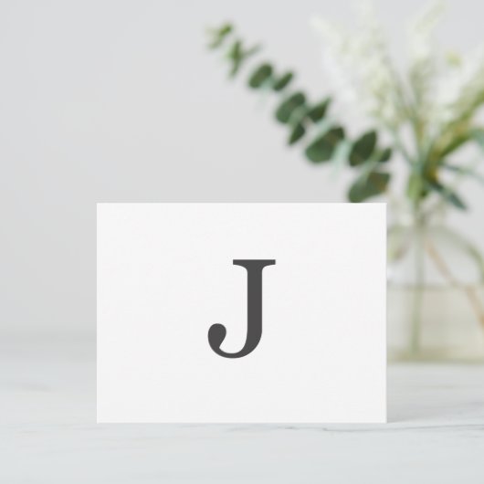 "de letter J" Briefkaart (Staand voorkant)