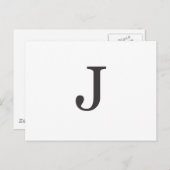 "de letter J" Briefkaart (Voorkant / Achterkant)