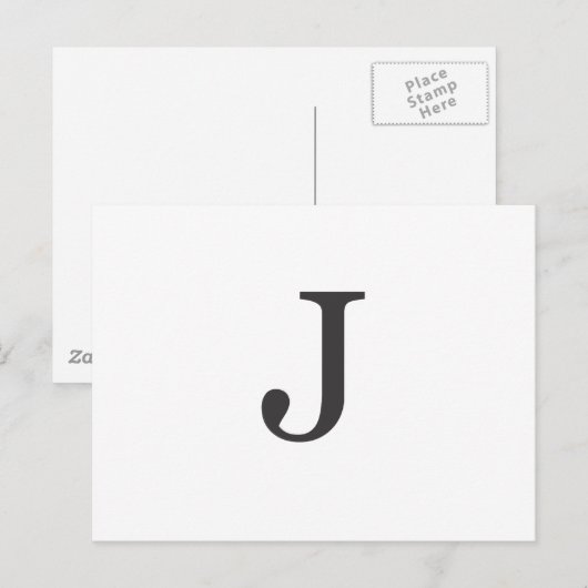 "de letter J" Briefkaart (Voorkant / Achterkant)