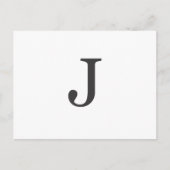 "de letter J" Briefkaart (Voorkant)