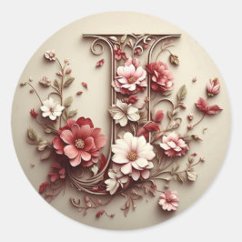 De letter J Envelope Sticker