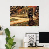 De Letter ~ James Tissot ~ Fine Art Canvas Poster (Thuiskantoor)