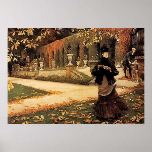 De Letter ~ James Tissot ~ Fine Art Canvas Poster (Voorkant)