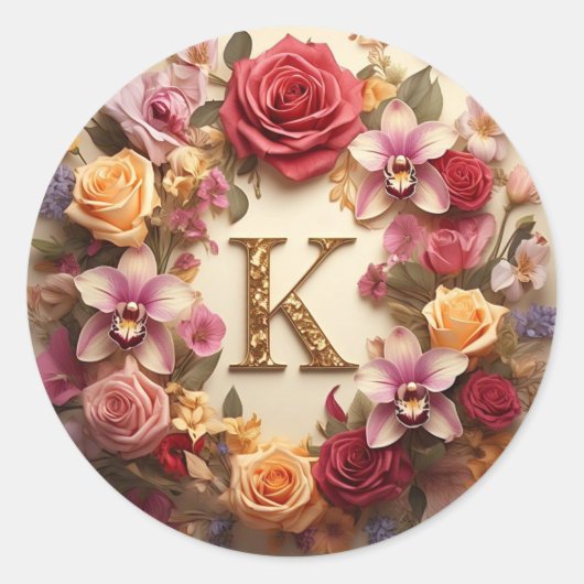 De letter K envelop Sticker (Voorkant)