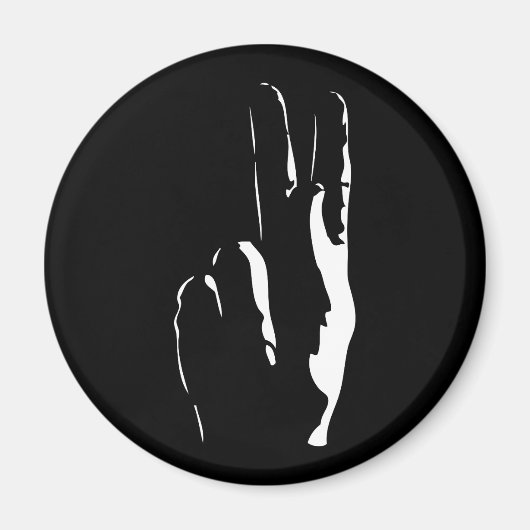 de letter K in gebarentaal Magneet (Voorkant)