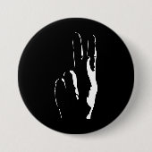 de letter K in gebarentaal Ronde Button 7,6 Cm (Voorkant)