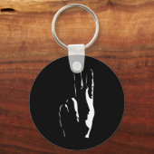 de letter K in gebarentaal Sleutelhanger (Voorkant)