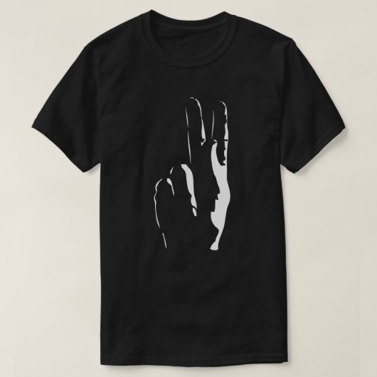 de letter K in gebarentaal T-shirt (Design voorkant)