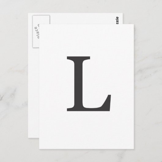 "de letter L" Briefkaart (Voorkant / Achterkant)