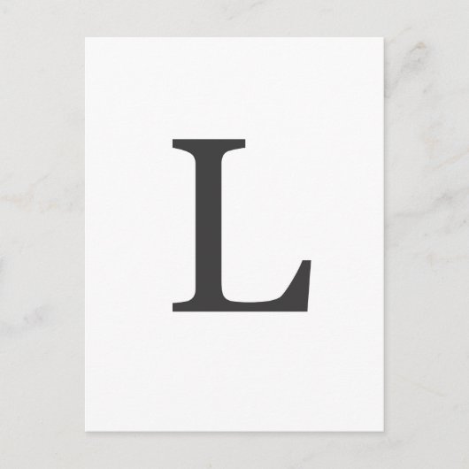 "de letter L" Briefkaart (Voorkant)