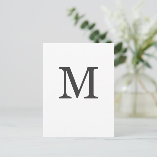 "de letter M" Briefkaart (Staand voorkant)