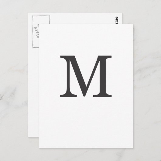 "de letter M" Briefkaart (Voorkant / Achterkant)