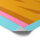 De letter "M" in Retrokleuren en lettertekens Poster (Hoek)