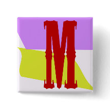 De Letter M Square Button