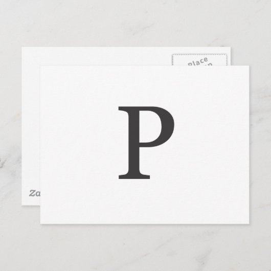 "de letter P" Briefkaart (Voorkant / Achterkant)