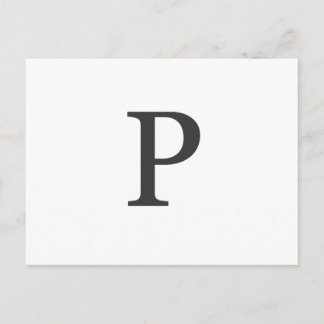 "de letter P" Briefkaart