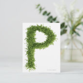 de letter "P" in het midden op de witte achtergron Briefkaart (Staand voorkant)