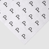 De letter P of uw initiaal Tissuepapier (Detail)
