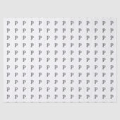 De letter P of uw initiaal Tissuepapier (Voorkant)