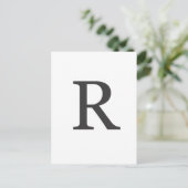 "de letter R" Briefkaart (Staand voorkant)