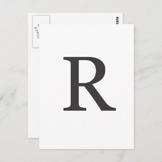 "de letter R" Briefkaart (Voorkant / Achterkant)