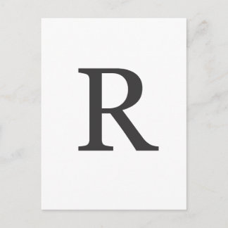 "de letter R" Briefkaart