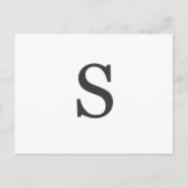"de letter S" Briefkaart (Voorkant)