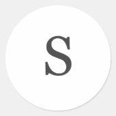 "de letter S" Ronde Sticker (Voorkant)