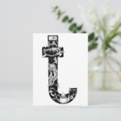 De letter "t" briefkaart (Staand voorkant)