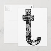 De letter "t" briefkaart (Voorkant / Achterkant)