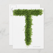 de letter "T" in het midden op witte achtergrond, Briefkaart (Voorkant / Achterkant)