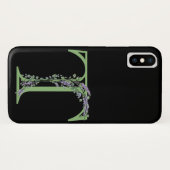 De letter T monogram Lavendel Eucalyptus Case-Mate iPhone Case (Achterkant (horizontaal))