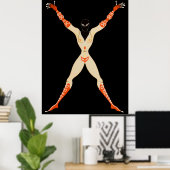 De letter X uit de Alphabet Suite, 1976 Poster (Thuiskantoor)